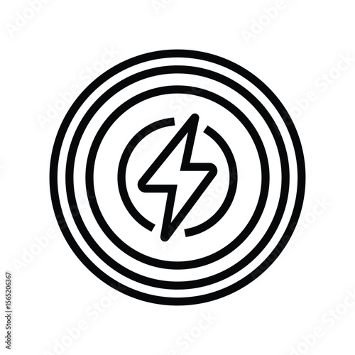 quick charge technology line icon vector illustration