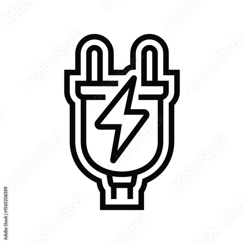 rechargeable line icon vector illustration