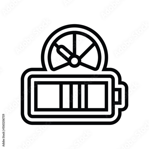 low energy consumption line icon vector illustration