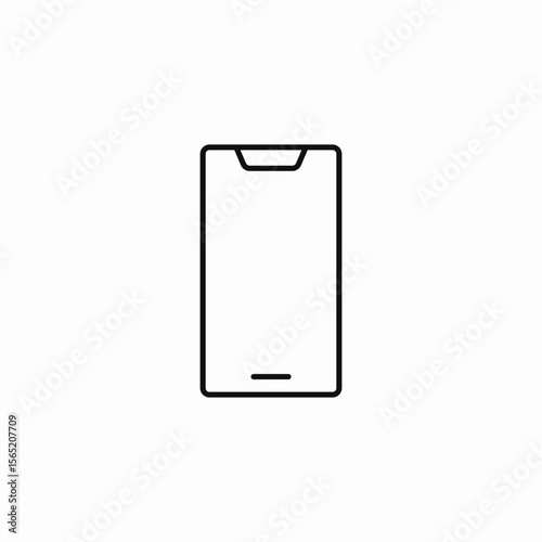 blank smartphone device icon sign vector