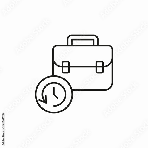 briefcase history icon icon sign vector