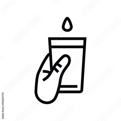 access clean water line icon vector illustration