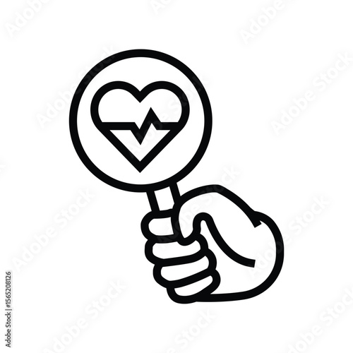 health screening line icon vector illustration