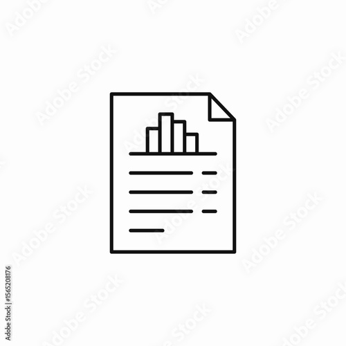 document bar chart icon sign vector