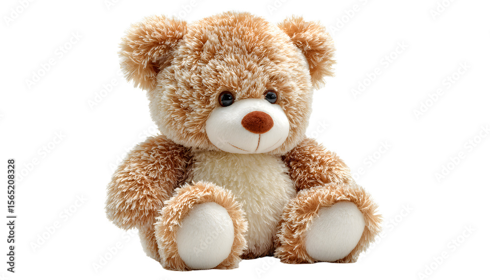 Obraz premium Toy teddy isolated on white background. Teddy soft toy for kids
