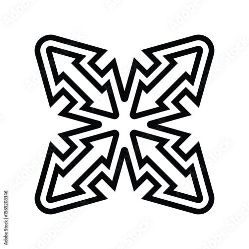universal fit line icon vector illustration