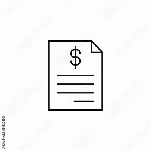 financial document report icon sign vector