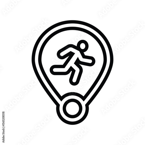 smart tracking line icon vector illustration