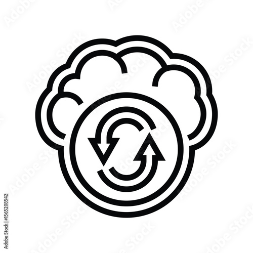 app sync line icon vector illustration