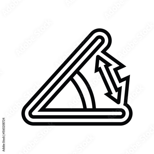multi angle adjustment line icon vector illustration