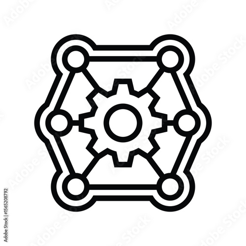 multi functionality line icon vector illustration