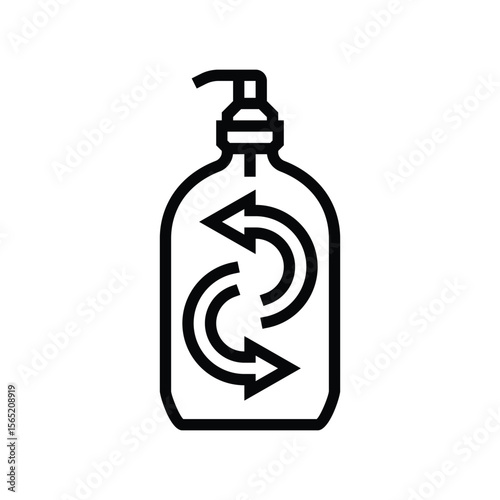 refillable soap bottle line icon vector illustration