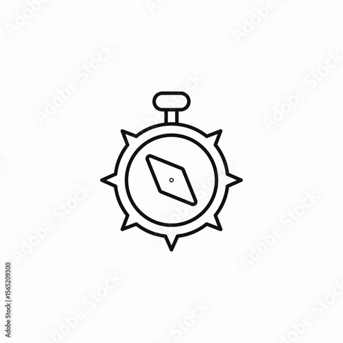 nautical compass direction icon sign vector