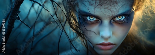 Witch girl. Illustration On the theme of mysticism, witchcraft, nature and lifestyle.