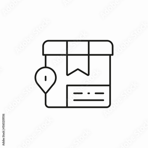 package delivery location icon sign vector