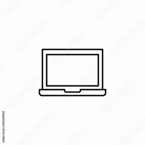 simple laptop computer icon sign vector
