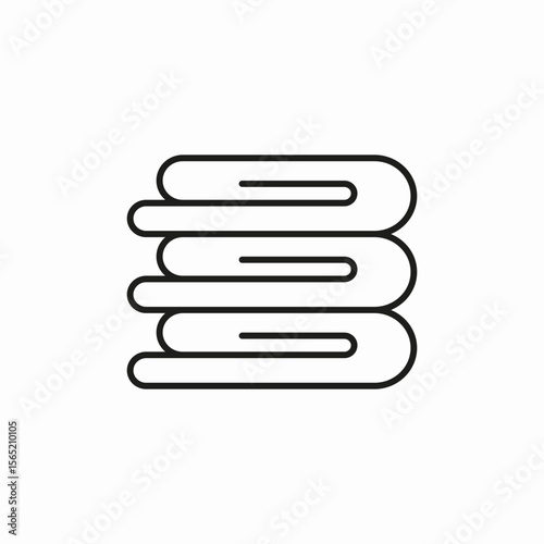 stacked folded towels icon sign vector