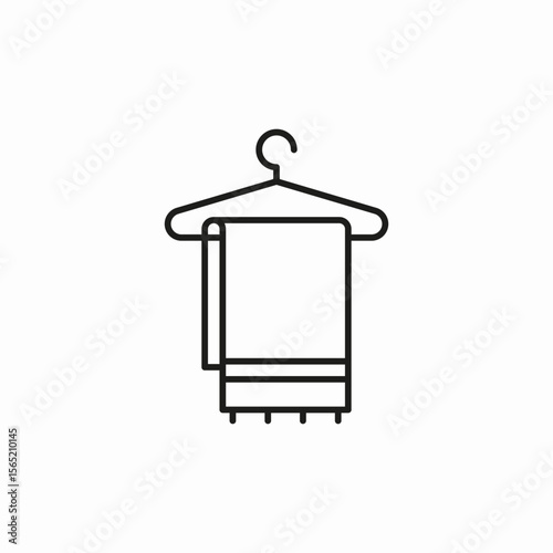 towel on hanger icon sign vector