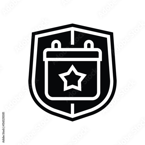 lifetime warranty glyph icon vector illustration