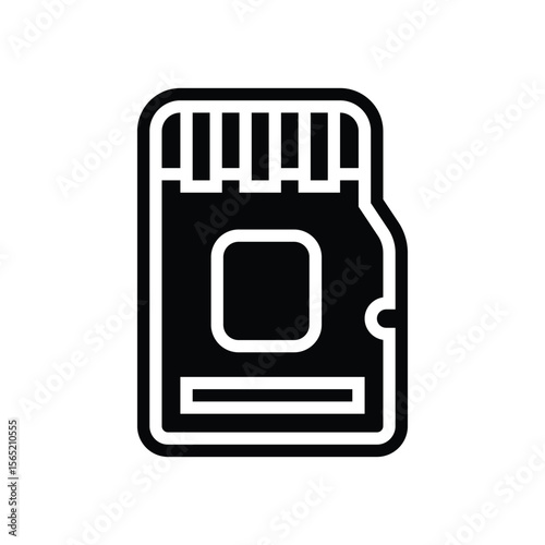 built memory glyph icon vector illustration