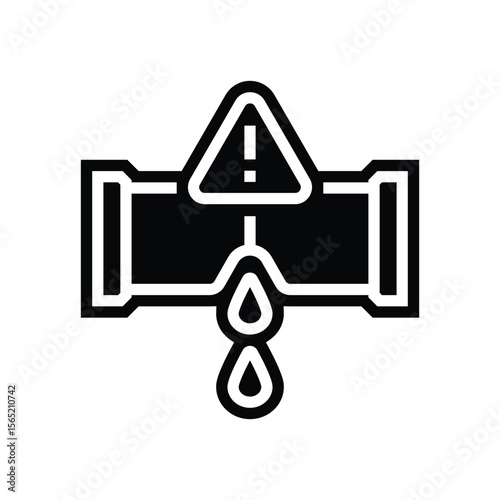 leak detection system glyph icon vector illustration