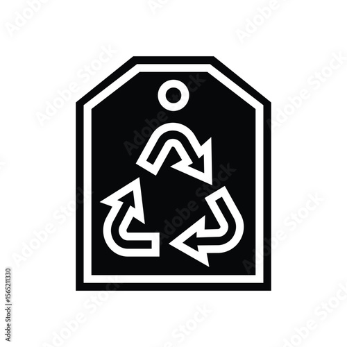 recyclable materials glyph icon vector illustration