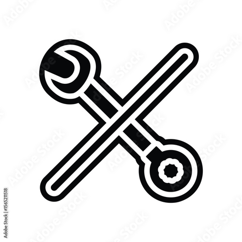 no assembly required glyph icon vector illustration