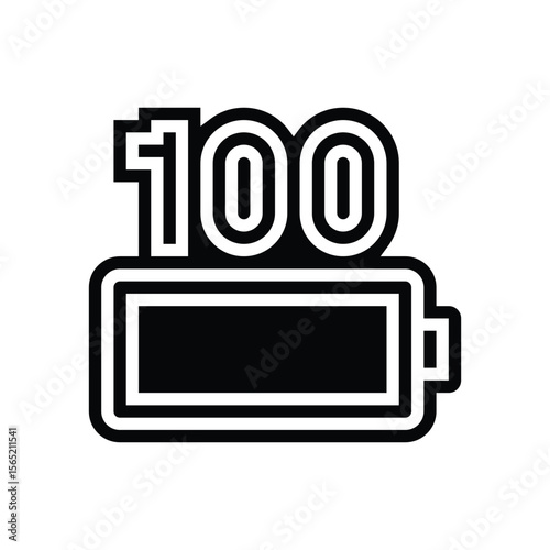 pre charged glyph icon vector illustration