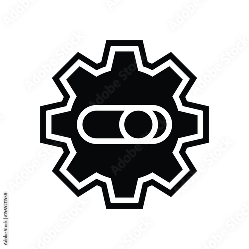 quick setup glyph icon vector illustration