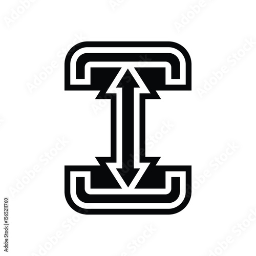 adjustable height glyph icon vector illustration