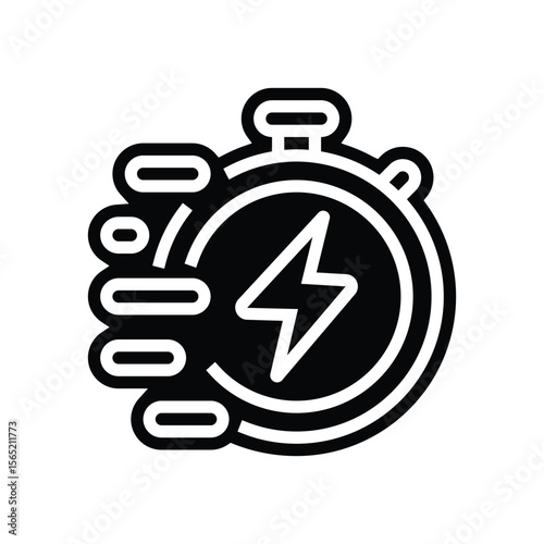 instant use glyph icon vector illustration