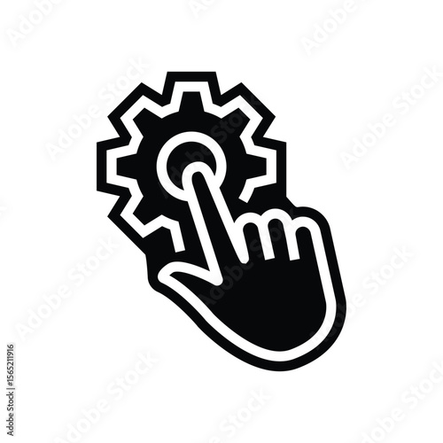 simple controls glyph icon vector illustration