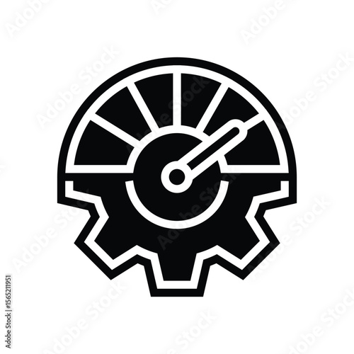 fast setup glyph icon vector illustration