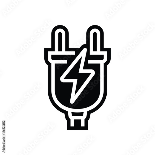 rechargeable glyph icon vector illustration