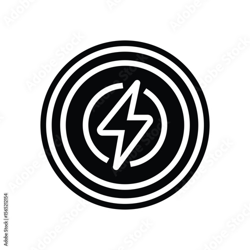 quick charge technology glyph icon vector illustration
