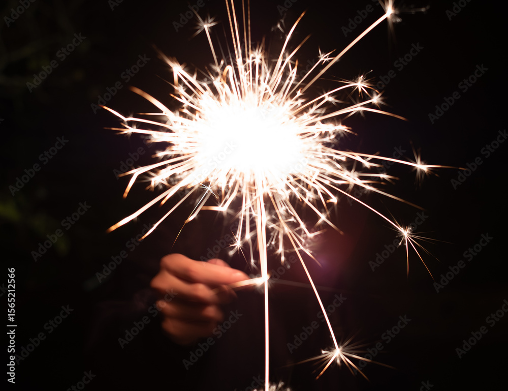 Fototapeta premium sparkler on black background