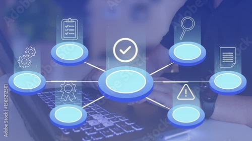 Standard quality control certification assurance concept, checkbox icon of guarantee
