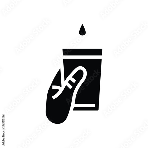 access clean water glyph icon vector illustration