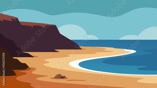 Tropical turquoise ocean paradise with summer sky and white sand beach
