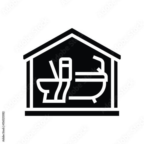 sanitation facilities glyph icon vector illustration