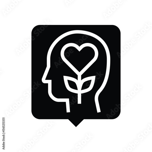 mental health services glyph icon vector illustration