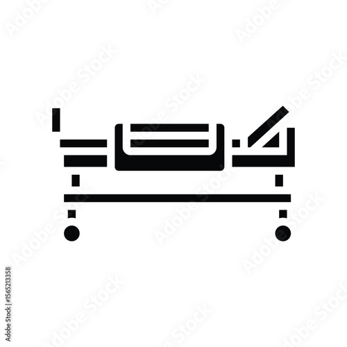 hospital bed availability glyph icon vector illustration