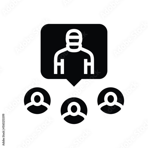 doctor patient ratio glyph icon vector illustration