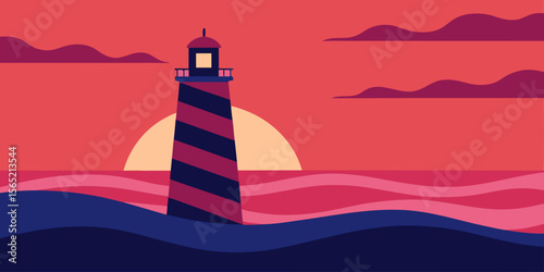 A beacon of white architecture, the lighthouse stands tall on the rugged coastline, its light guiding ships across the vast ocean