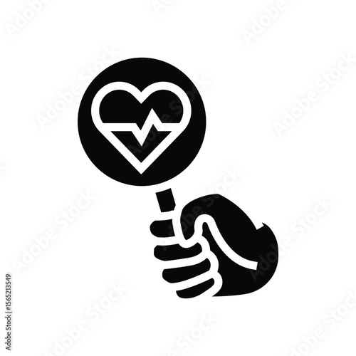 health screening glyph icon vector illustration