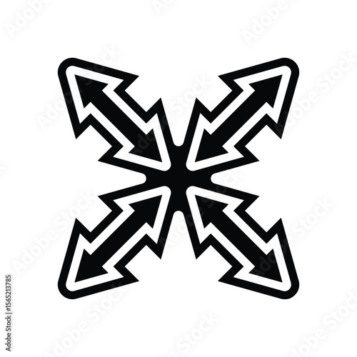 universal fit glyph icon vector illustration