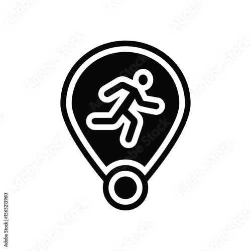 smart tracking glyph icon vector illustration
