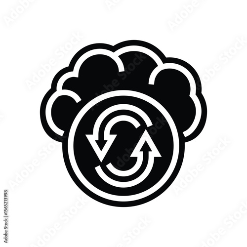 app sync glyph icon vector illustration