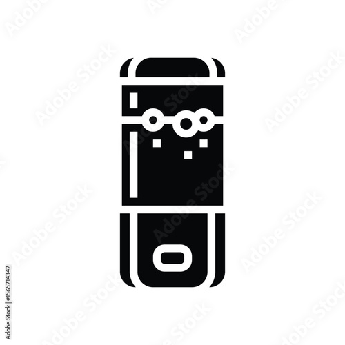 hand pressing soap pump glyph icon vector illustration