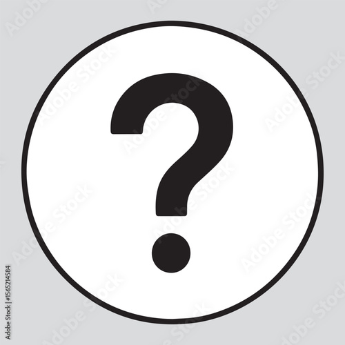 The Question Mark Icon A Symbol of Inquiry Knowledge and Curiosity Displayed in a Circular Frame A Visual Representation of Seeking Answers